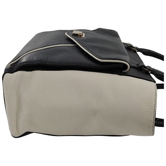 KATE SPADE  Black and Ivory Pebble Leather Tote Bag Pre-Owned - Picture 6 of 14